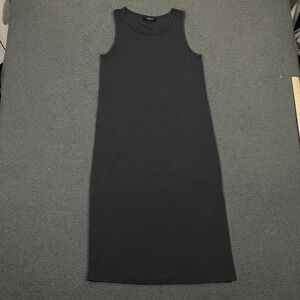 Unbound Merino Wool Tank Dress Women Small Charcoal Grey Sleeveless Midi Shift